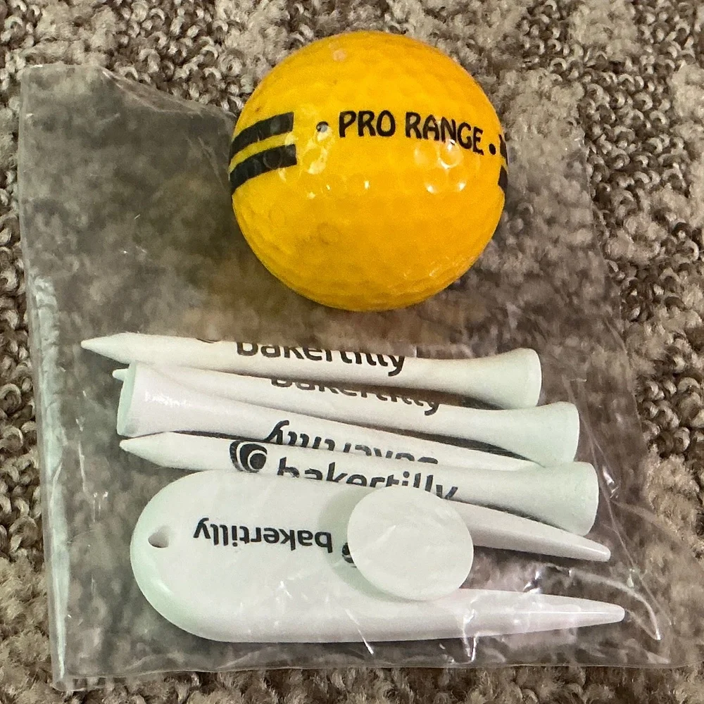 Two White Golf Ball Soaps With A Bonus Of A Real Practice Ball, 4 Tees, Marker